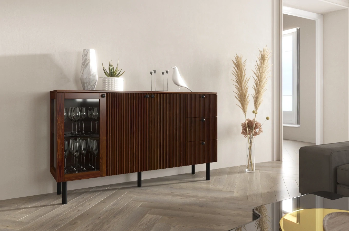 Komoda sosnowa Visby Norvik / szer. 160 cm