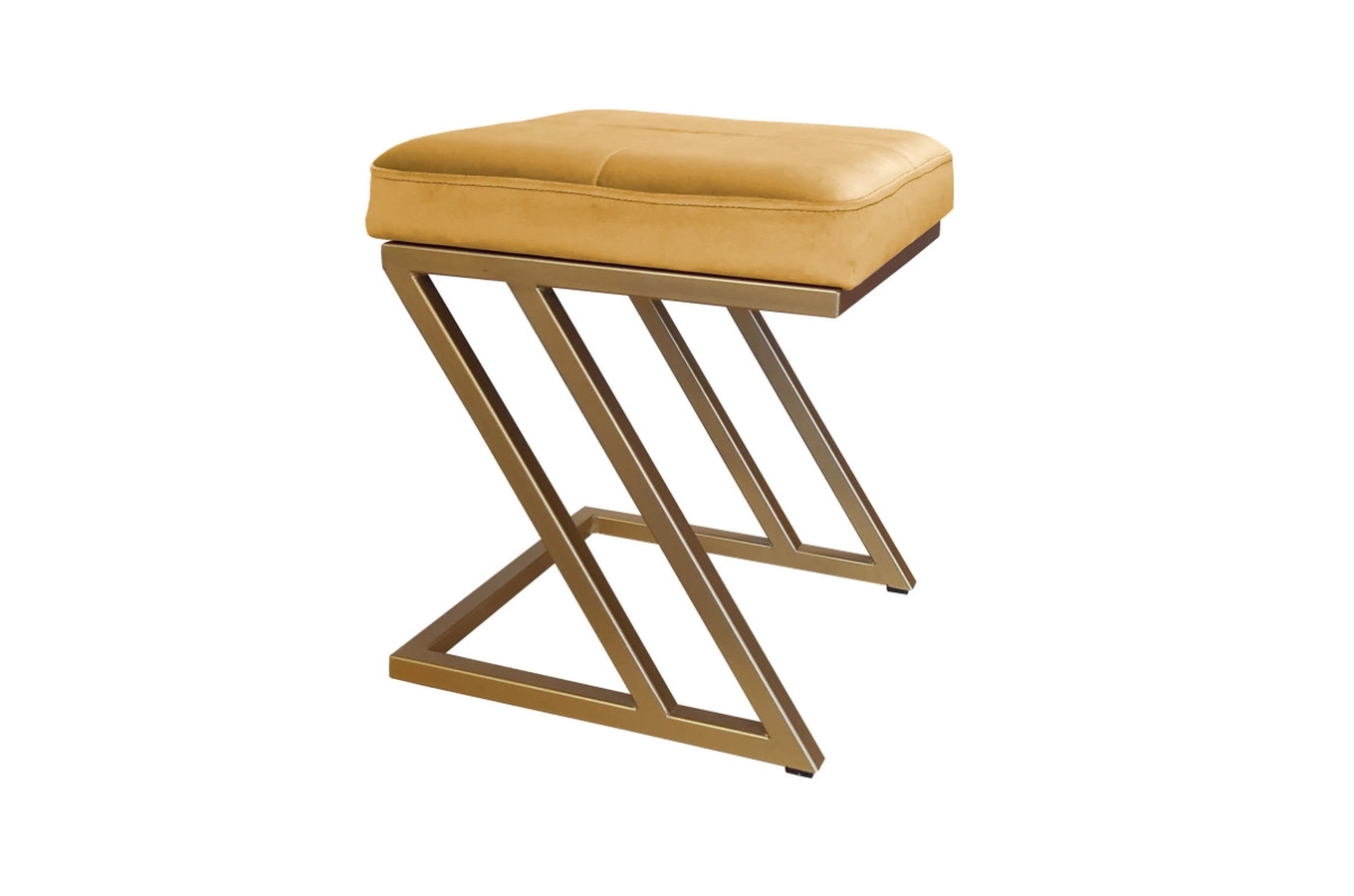 Tapicerowany puf DIZI na metalowych nogach / kolor tkaniny + podstawy do wyboru!