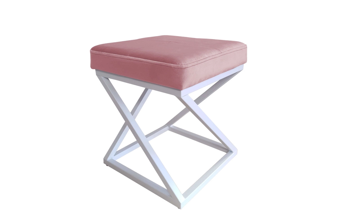 Tapicerowany puf DIXI na metalowych nogach / kolor tkaniny + podstawy do wyboru!