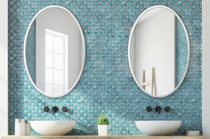 Owalne lustro OVAL / rama dostępna w 5 kolorach