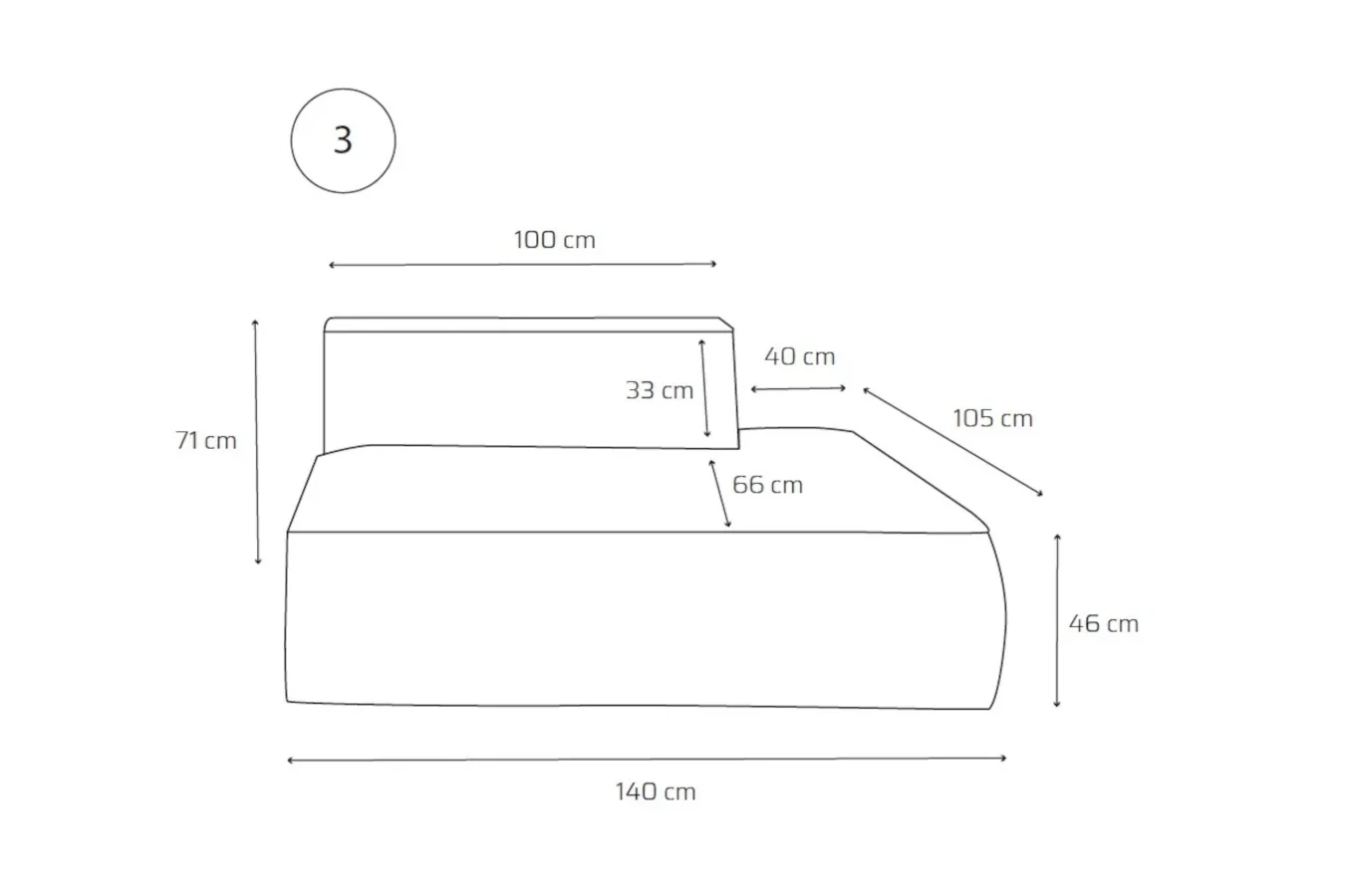 Nowoczesna sofa modułowa MINKY 1