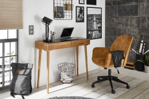 Drewniane biurko - konsola NATA z szufladami / 100x35 cm