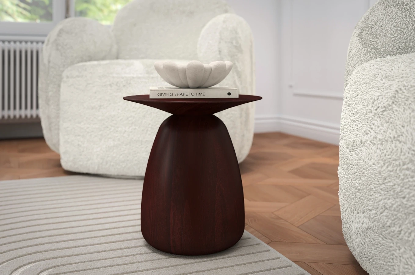 Stolik drewniany Kayani BAOBAB 34 różne kolory, wys. 34 cm