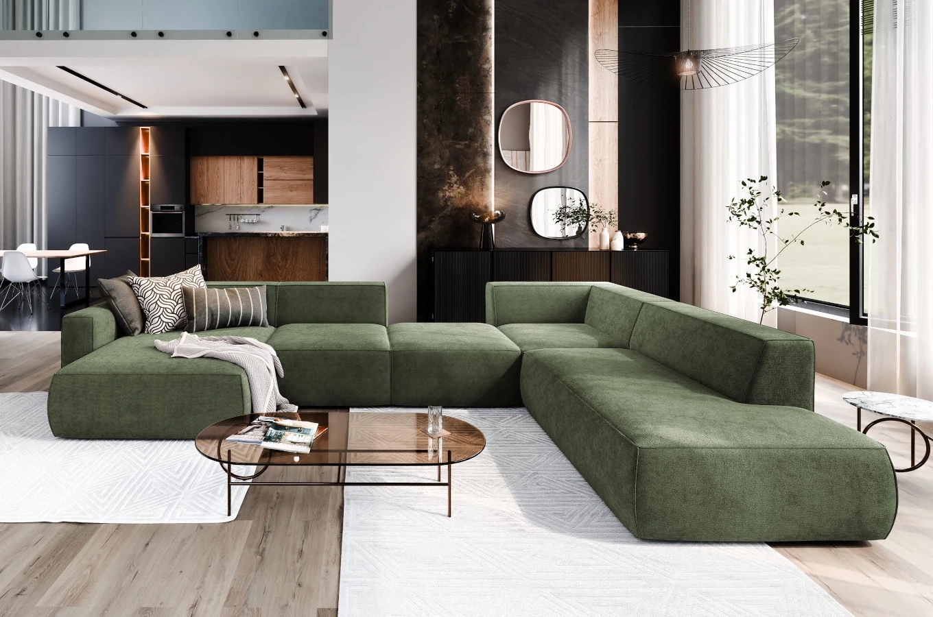 Nowoczesny narożnik modułowy MINKY 7