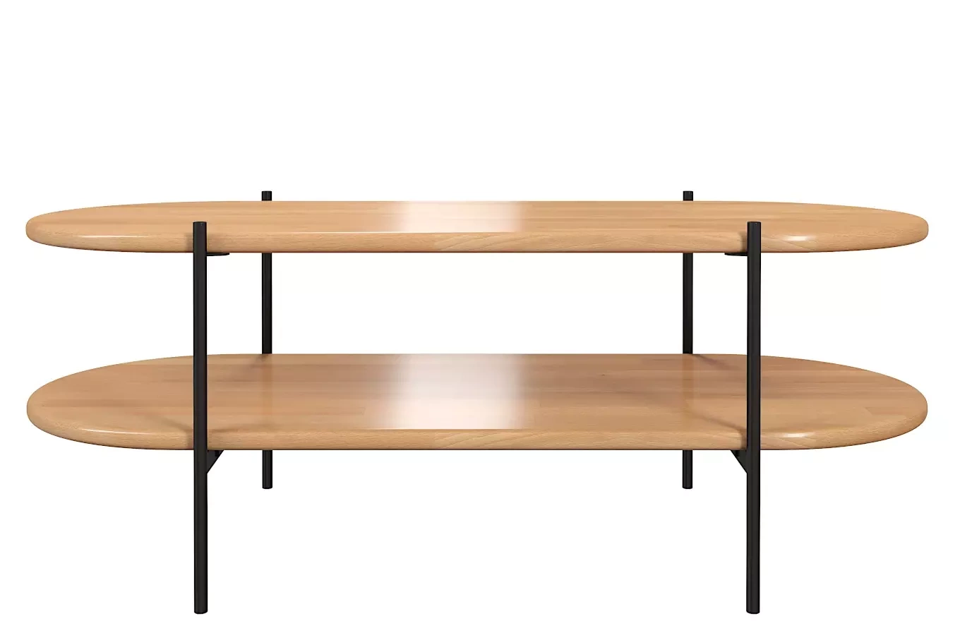 Stolik drewniany bukowy Skandica DOTA w kolorze naturalnym na metalowych nogach