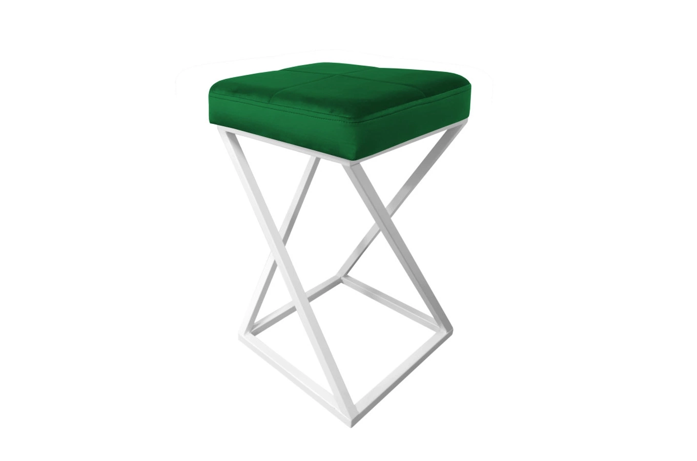 Tapicerowany hoker DIXI na metalowych nogach / kolor tkaniny + podstawy do wyboru!