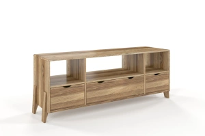 Drewniana szafka RTV dębowa Visby GDYNIA na nóżkach/ olej retro