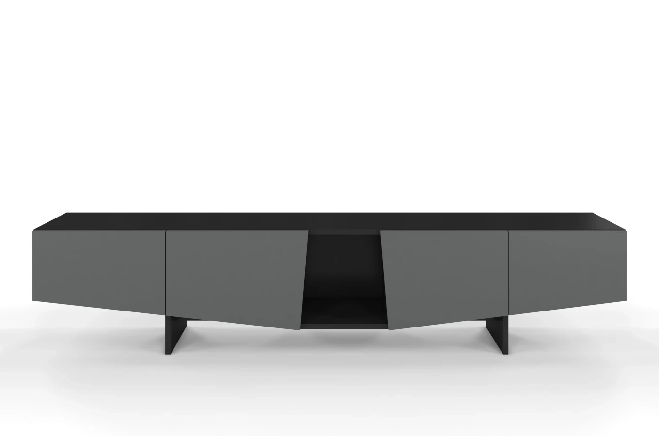 Nowoczesna szara szafka RTV z szufladami Skandica WING / szer. 200 cm