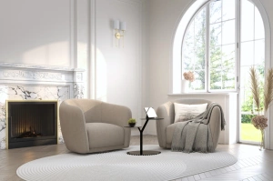 Metalowy stolik pomocniczy do salonu Kayani IROKO / kolor czarny