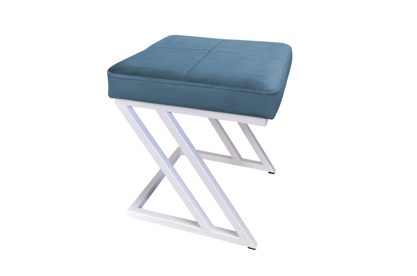 Tapicerowany puf DIZI na metalowych nogach / kolor tkaniny + podstawy do wyboru!