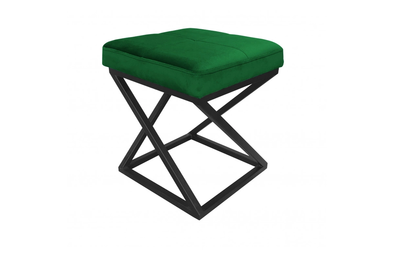 Tapicerowany puf DIXI na metalowych nogach / kolor tkaniny + podstawy do wyboru!