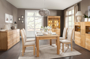 Drewniana witryna ATLANTA dwudrzwiowa / szer. 119 cm