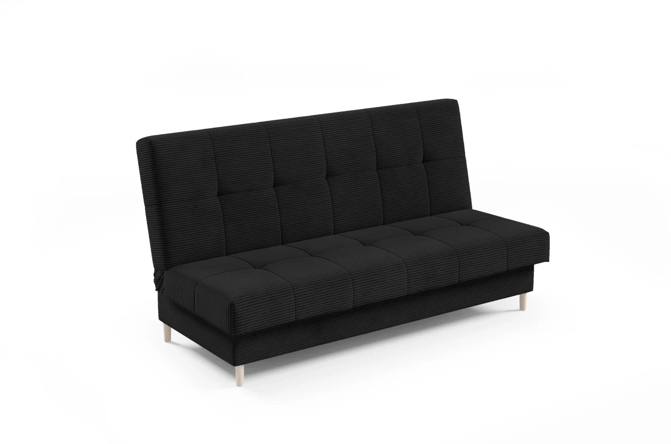 Nowoczesna sofa ABBY w skandynawskim stylu z funkcją spania i pojemnikiem na pościel