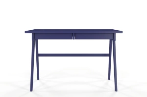 Drewniane biurko / toaletka z szufladami Visby EDDA / kolor granat szlachetny / 120x65 cm