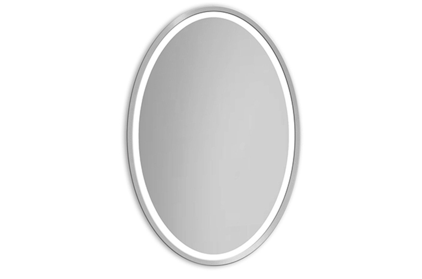 Owalne lustro OVAL z oświetleniem LED / rama dostępna w 5 kolorach