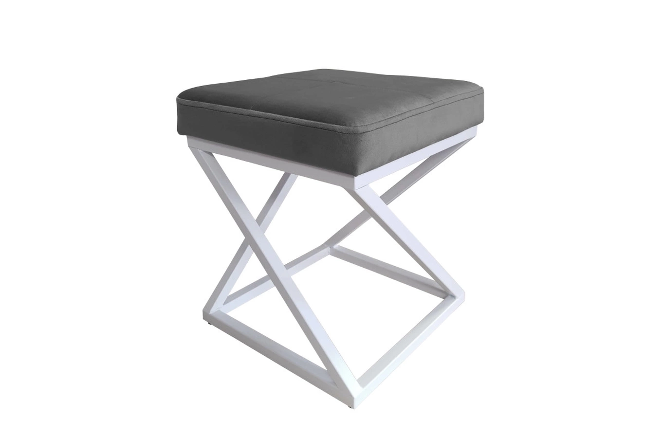 Tapicerowany puf DIXI na metalowych nogach / kolor tkaniny + podstawy do wyboru!