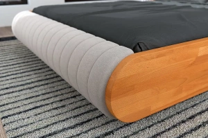 Łóżko lewitujące drewniane bukowe Visby HARALD / 180x200 cm, kolor palisander, zagłówek Catch Me 01