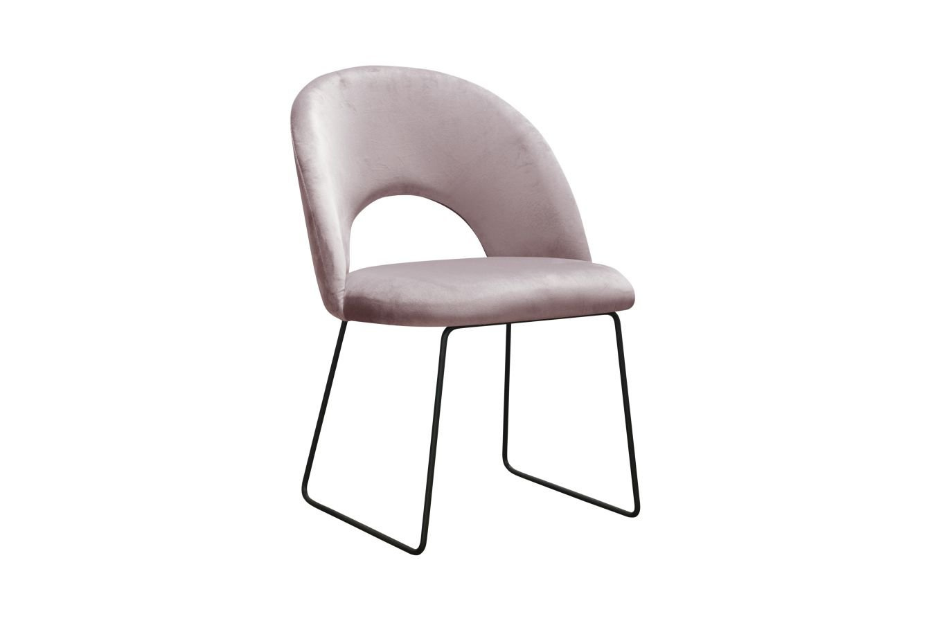 Nowoczesne krzesło tapicerowane GIANA U na metalowych nogach