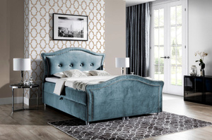 Stylowe tapicerowane łóżko kontynentalne do sypialni ENRICA