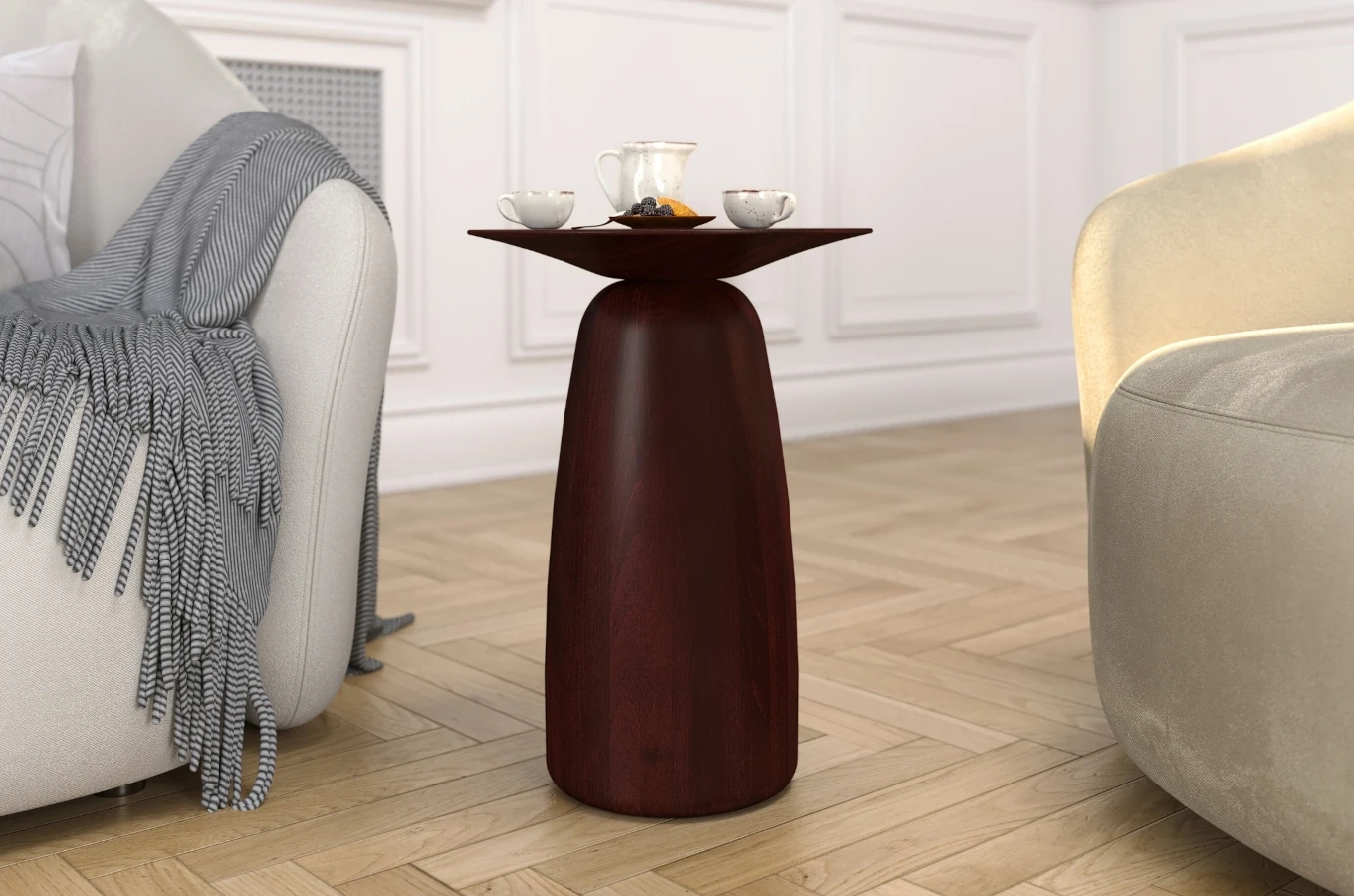 Stolik drewniany Kayani BAOBAB 44 różne kolory, wys. 44 cm