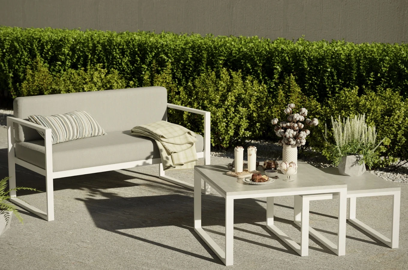 Tapicerowana sofa do ogrodu MONACO