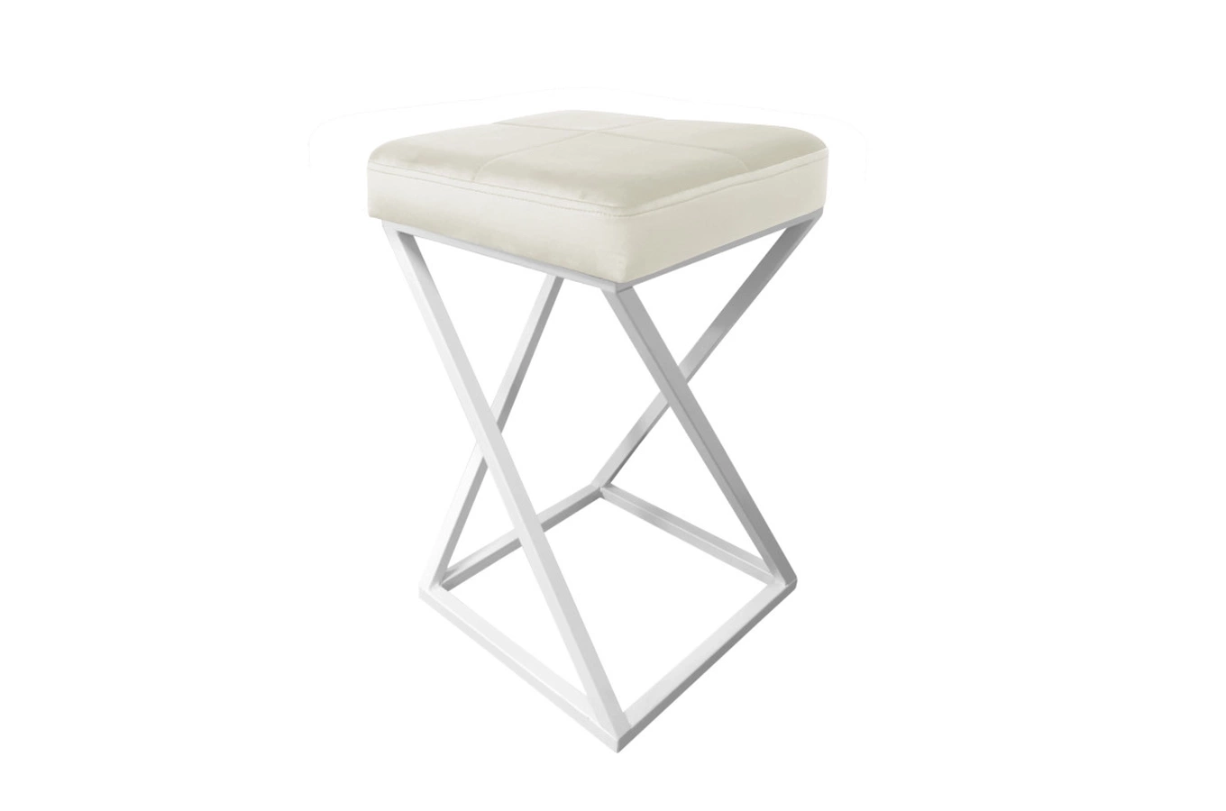 Tapicerowany hoker DIXI na metalowych nogach / kolor tkaniny + podstawy do wyboru!