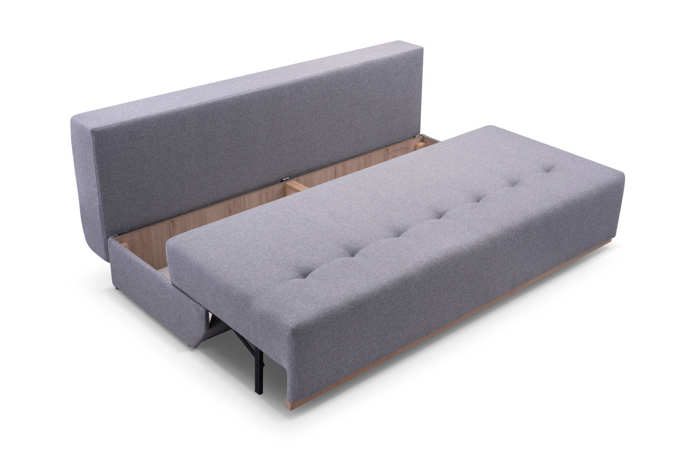 Elegancka rozkładana sofa NEGROS z pojemnikiem na pościel