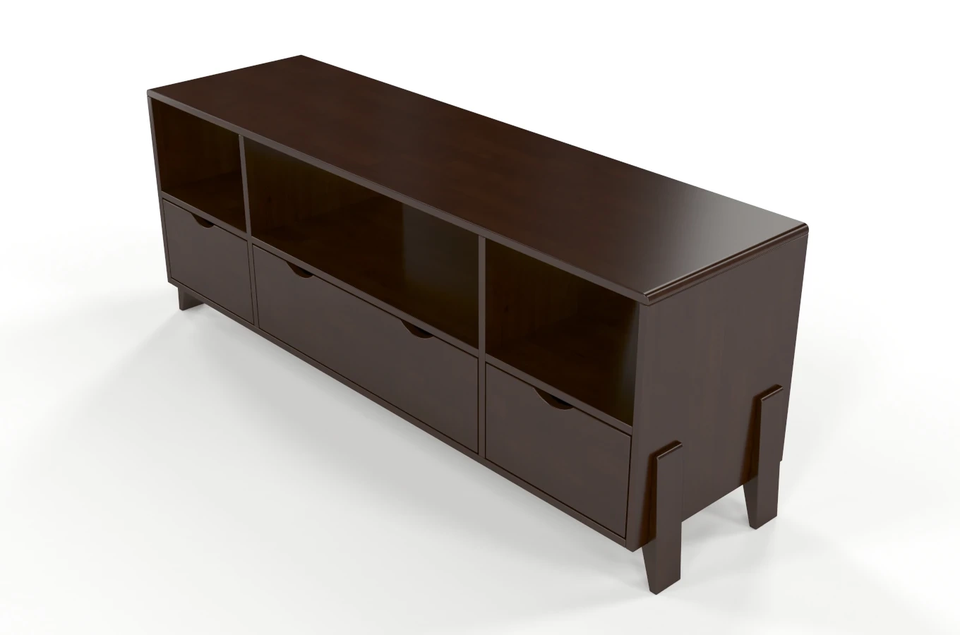 Drewniana szafka RTV bukowa Visby GDYNIA na nóżkach / szer. 160 cm