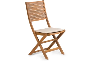 Drewniane składane krzesło ogrodowe BASKA z regulowanym oparciem