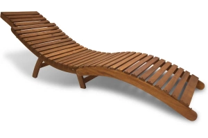 Leżak ogrodowy ONDA z beżową poduszką