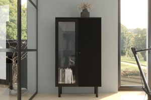 Czarna witryna Visby NORVIK High / szer. 80 cm