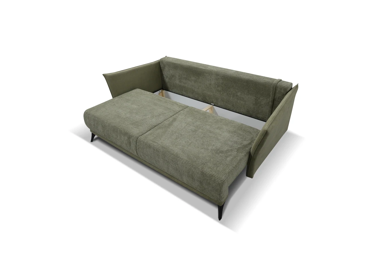 Nowoczesna sofa rozkładana EMMA z funkcją spania i pojemnikiem na pościel / szerokość 223 cm