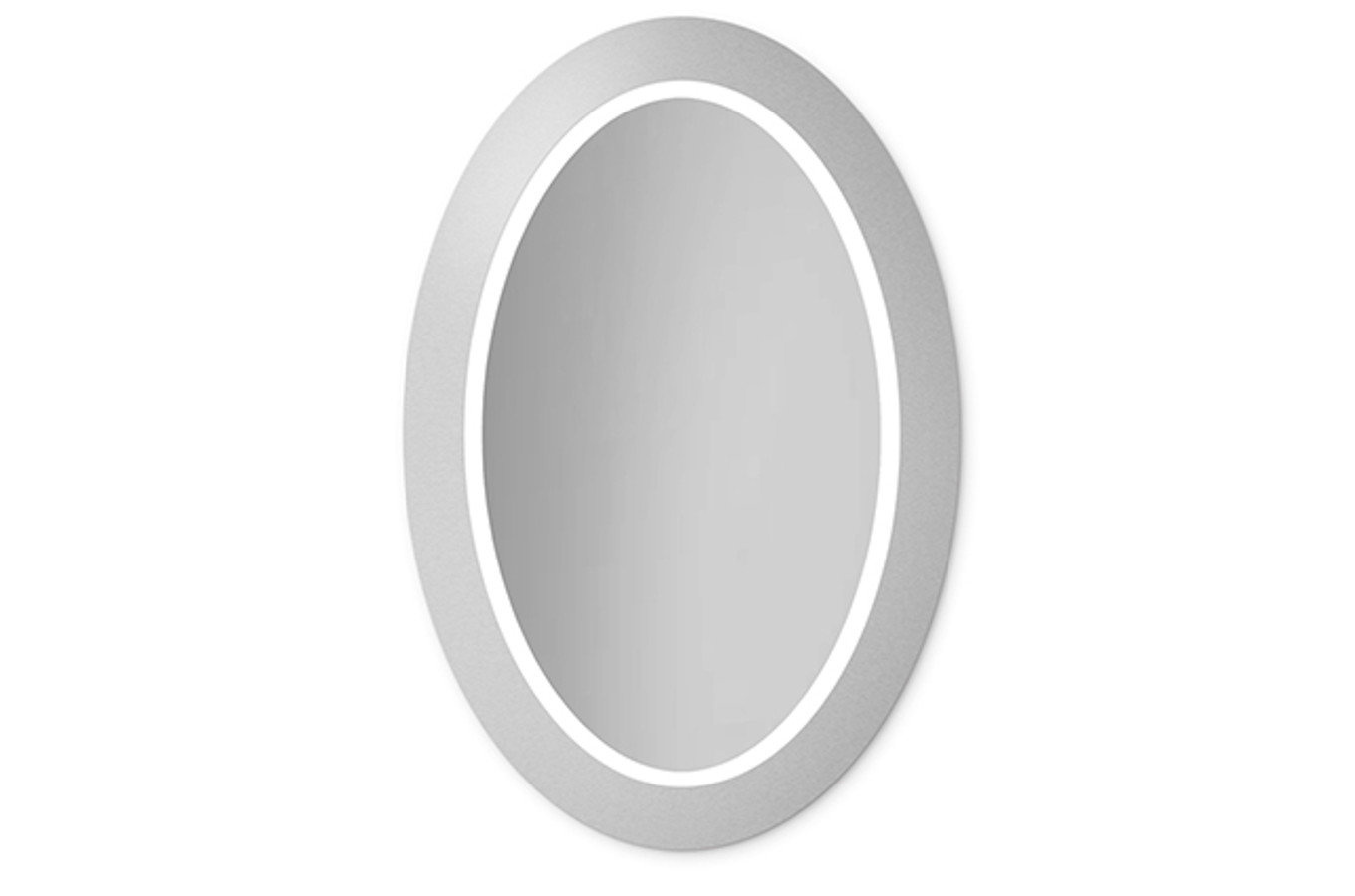 Owalne lustro OVAL BOLD z oświetleniem LED / rama dostępna w 5 kolorach