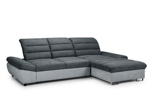 Nowoczesny narożnik ROCCA z pojemnikiem na pościel i funkcją spania