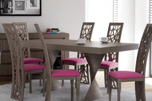 Nowoczesne krzesło 603 z ażurowym oparciem