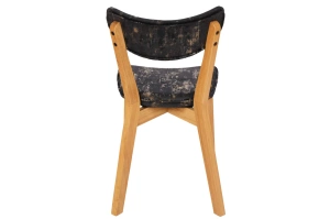 Drewniane krzesło dębowe KR-25 z tapicerowanym siedziskiem