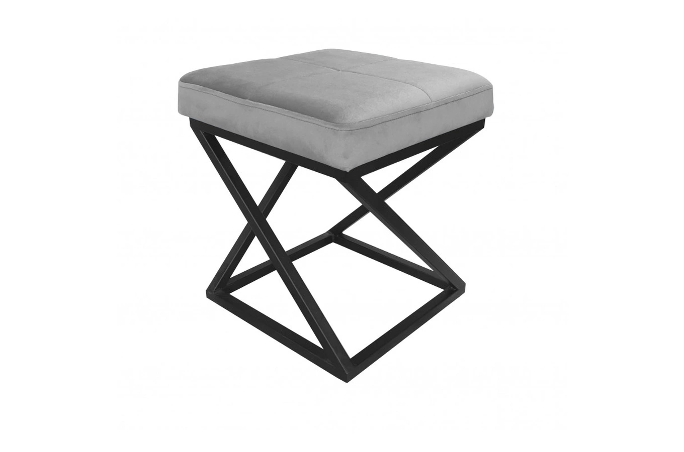 Tapicerowany puf DIXI na metalowych nogach / kolor tkaniny + podstawy do wyboru!