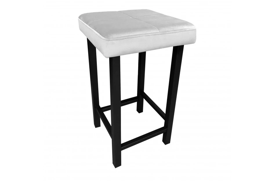 Tapicerowany taboret QUARTO na metalowych nogach / kolor tkaniny + wysokość do wyboru!