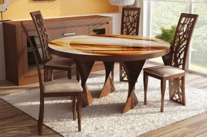 Nowoczesne krzesło 603 z ażurowym oparciem