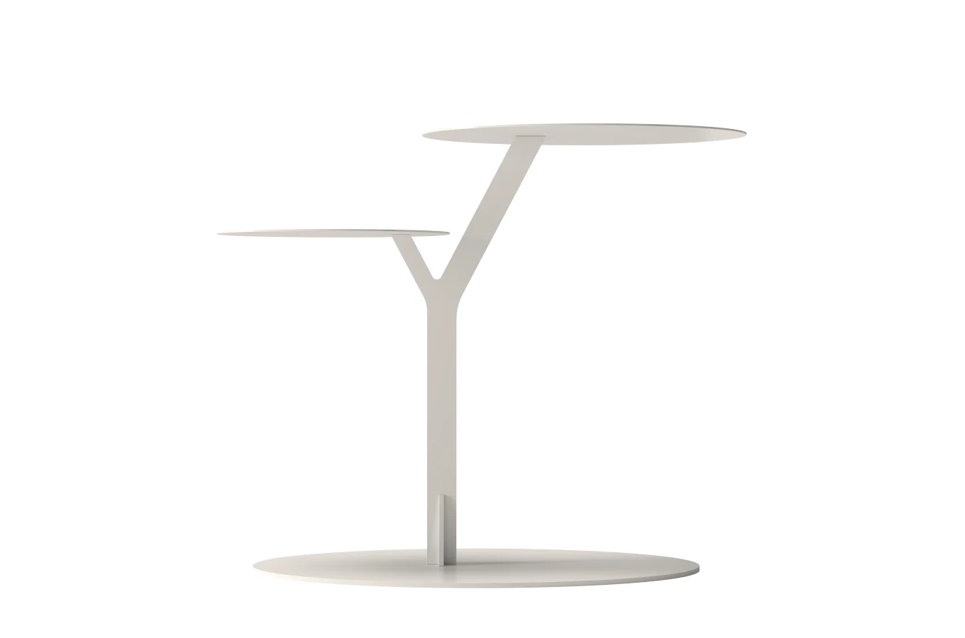 Metalowy stolik pomocniczy do salonu Kayani IROKO / kolor biały