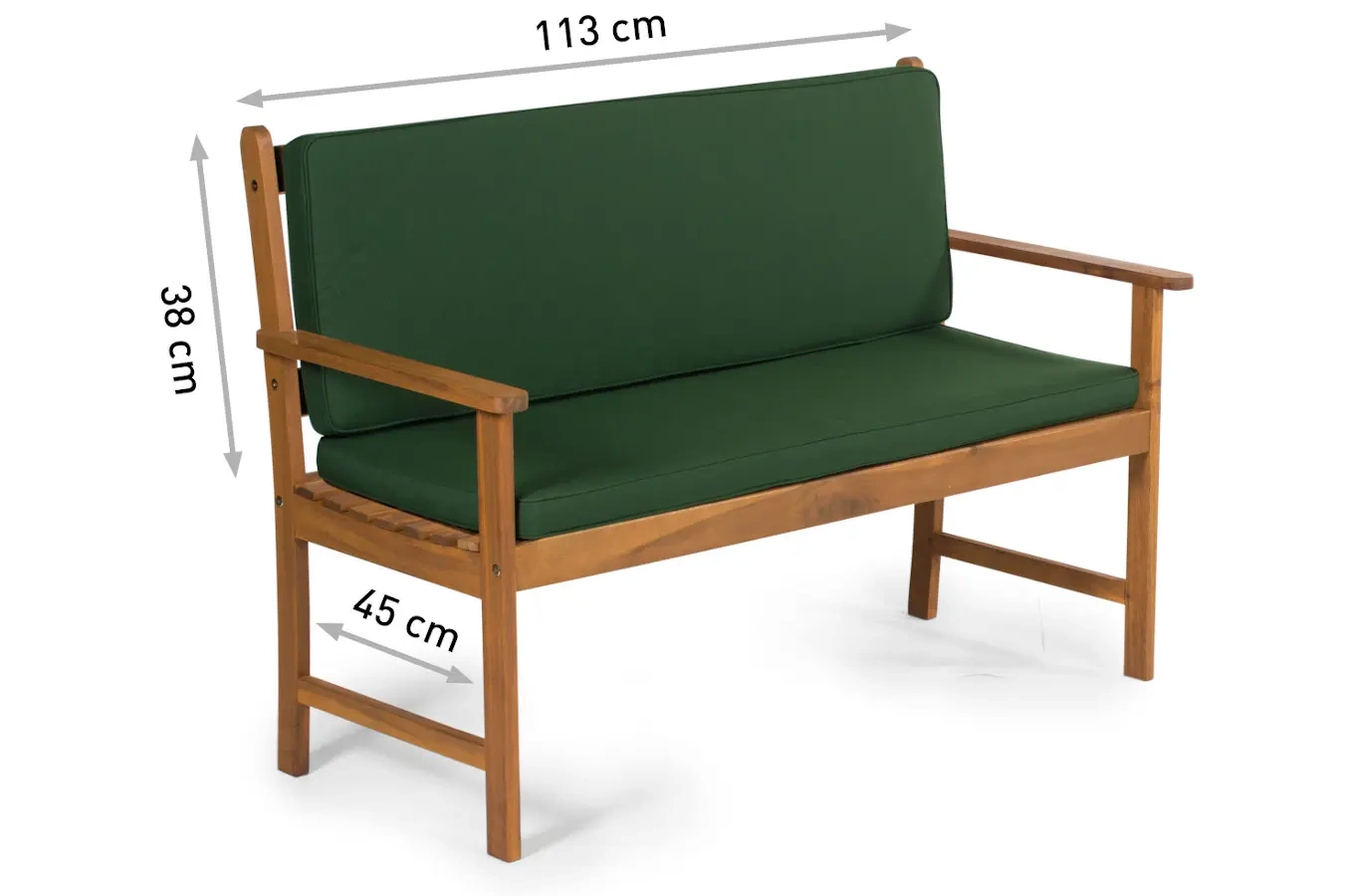 Zielona poduszka SINTRA na ławkę 2-osobową