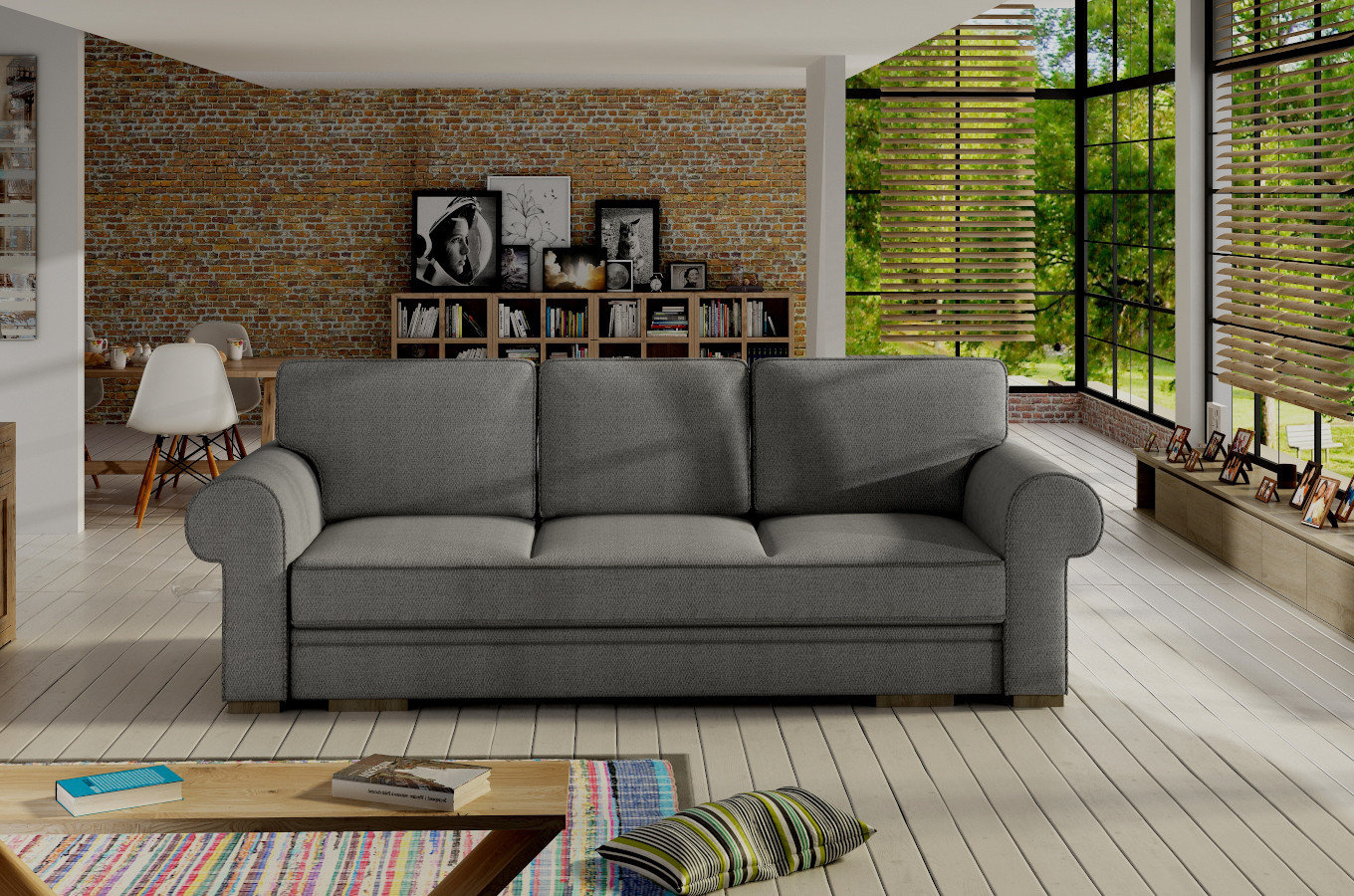 Elegancka rozkładana sofa CHESTER z pojemnikiem na pościel