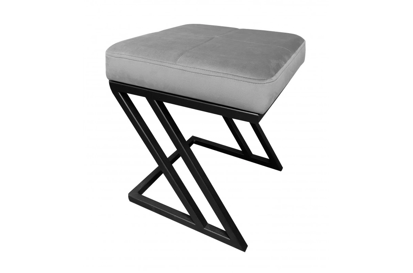 Tapicerowany puf DIZI na metalowych nogach / kolor tkaniny + podstawy do wyboru!