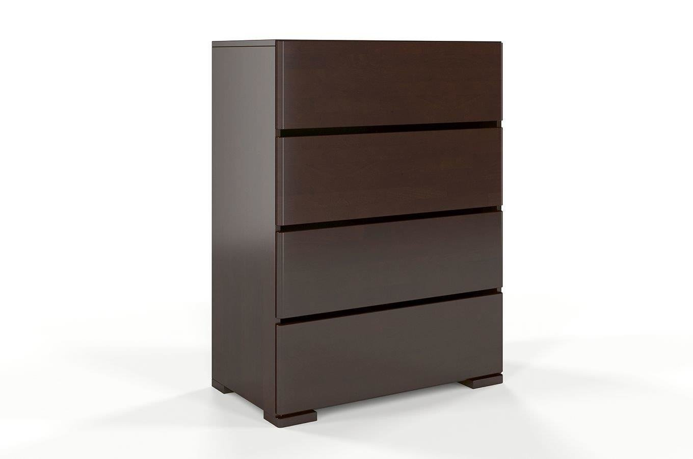 Drewniana komoda bukowa Visby Sandemo 4S80 / szer. 80 cm, kolor orzech