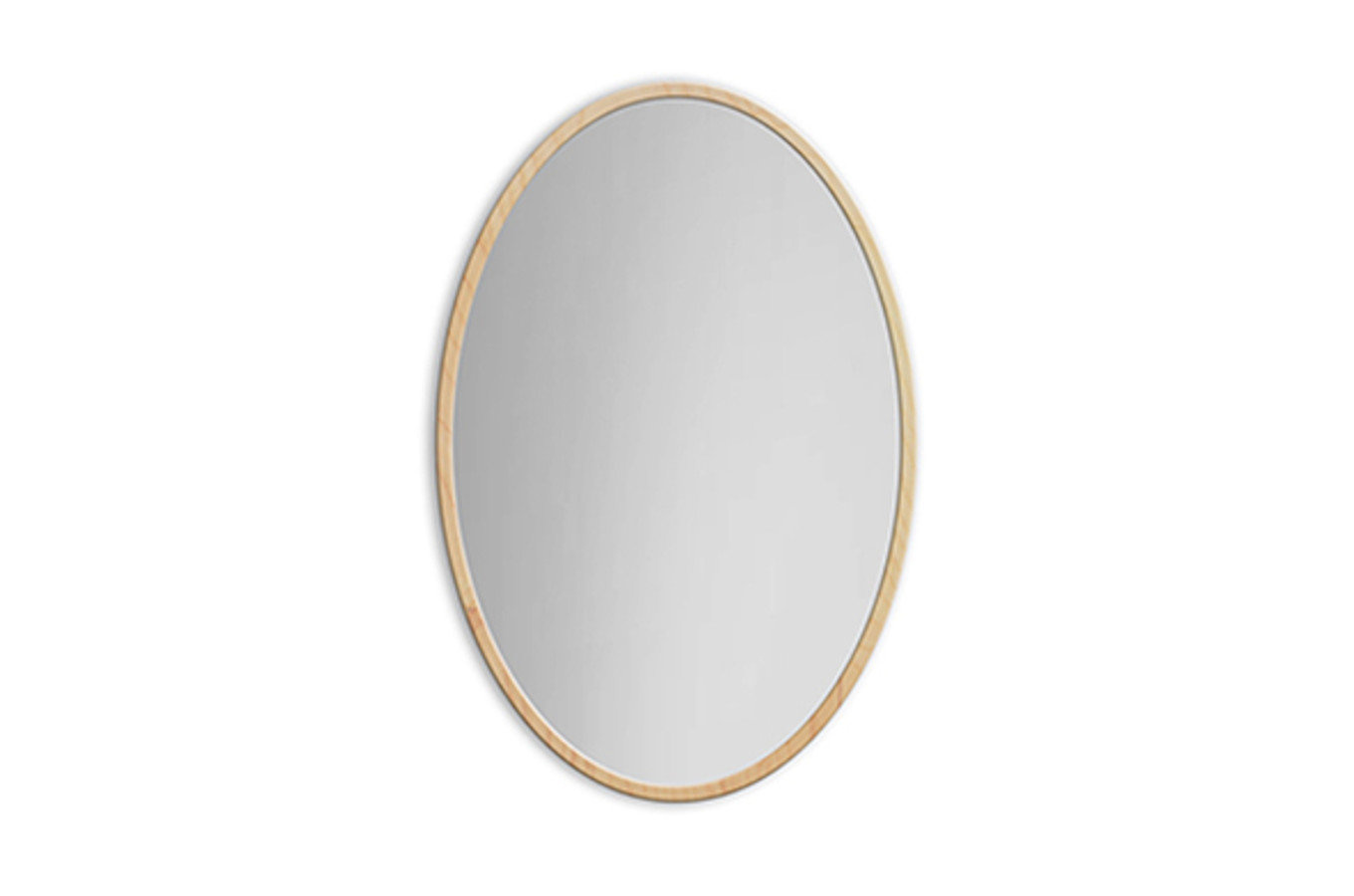 Owalne lustro OVAL Natural / rama w kolorze naturalnym