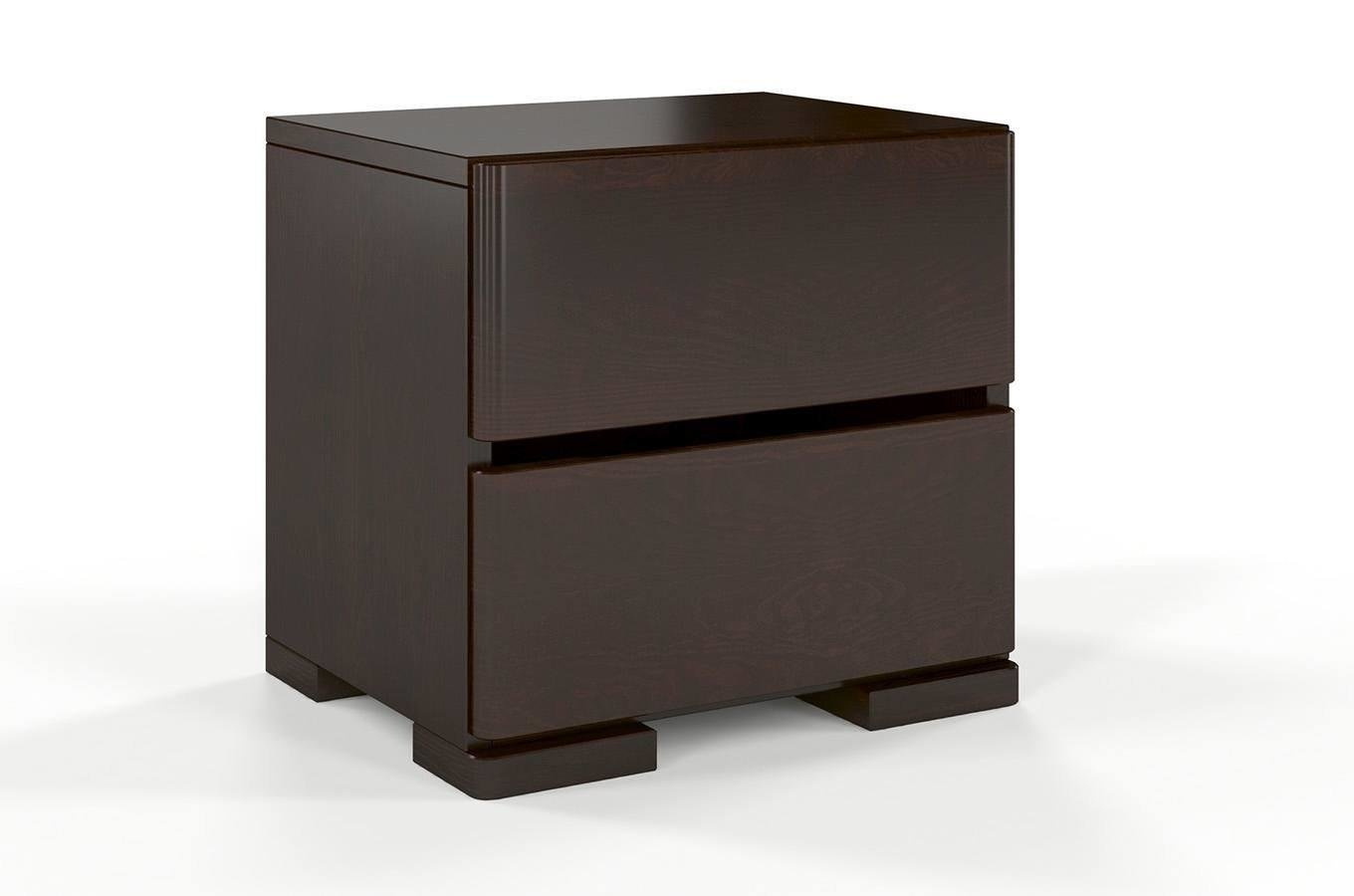 Drewniana szafka nocna sosnowa Visby Sandemo High 2S / kolor biały