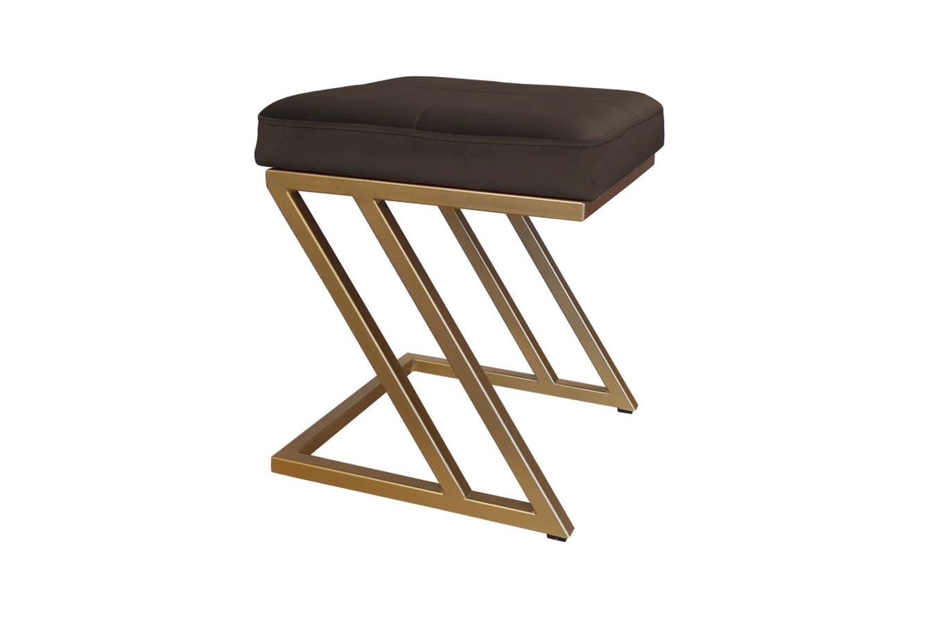 Tapicerowany puf DIZI na metalowych nogach / kolor tkaniny + podstawy do wyboru!