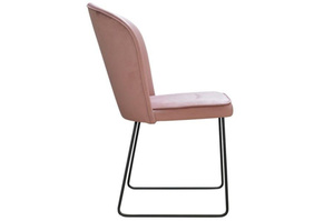 Krzesło tapicerowane CORNELIA U z pionowymi przeszyciami 