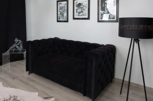 Elegancka 2-osobowa sofa MEDIOLAN II w stylu Chesterfield / szerokość 188 cm