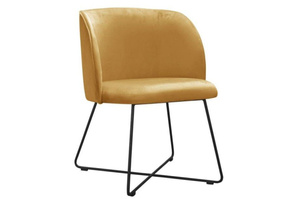 Nowoczesne krzesło tapicerowane INGE X na metalowych nogach